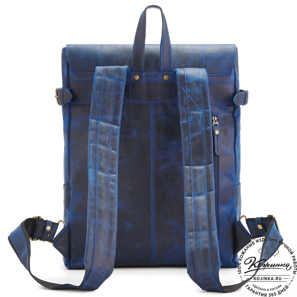 Кожаный рюкзак "Индиго" (электрик крейзи)